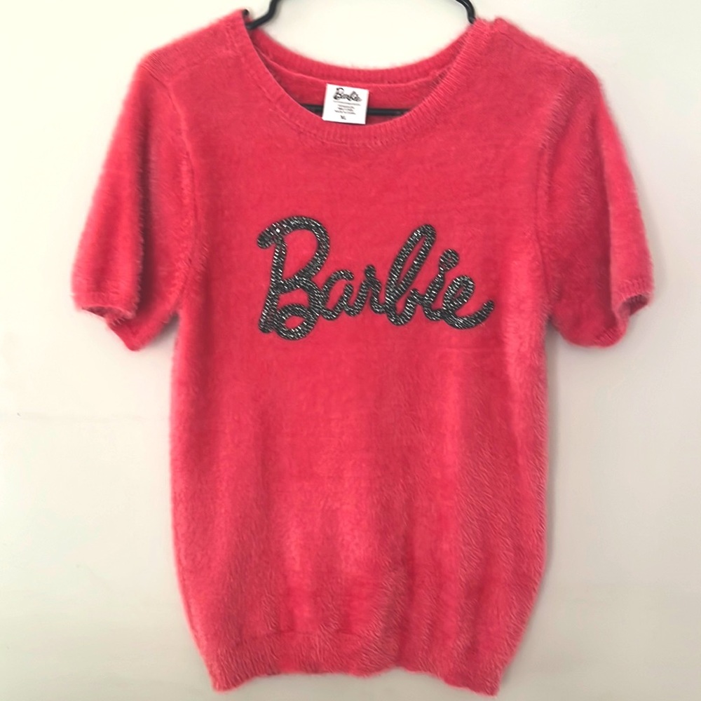Plush Barbie sweater.. nwt. Size XL but fits like women’s medium..